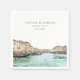 Guardanapo De Papel Veneza Itália Papel de Casamento Cocktail Napkin