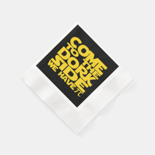Guardanapo De Papel Venha Para O Lado Dork Nós Temos Pi