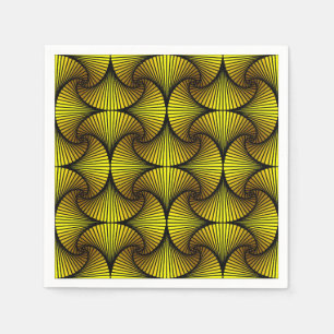 Guardanapo De Papel Ventilador 3D Geométrico 3D Gráfico Amarelo