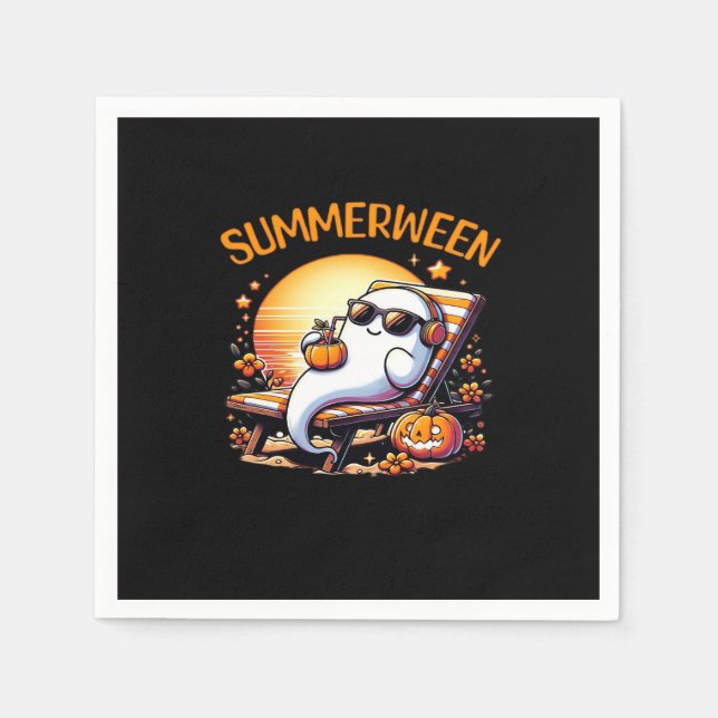 Guardanapo De Papel Verão de SummerEntre Cute Spooky (Frente)
