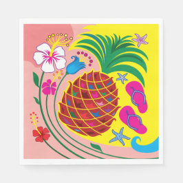 Guardanapo De Papel Verão Tropical de Abacaxi