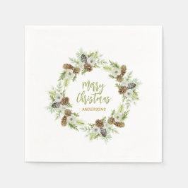 Guardanapo De Papel Verdadeira Floral Verde Pinheiros