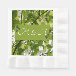 Guardanapo De Papel Verde Deixa Casado Almoço de Casamento Napkins