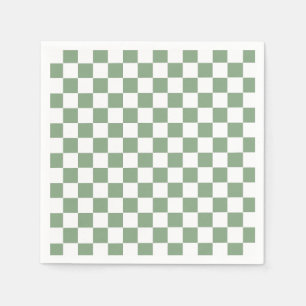 Guardanapo De Papel Verde e branco do compartimento verificado