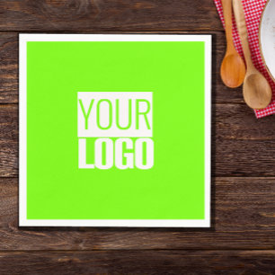 Guardanapo De Papel verde fluorescente - adicione seu logotipo