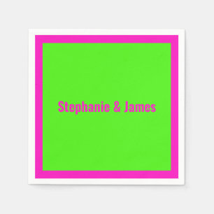 Guardanapo De Papel Verde limão rosa chocante das cores de repouso ele
