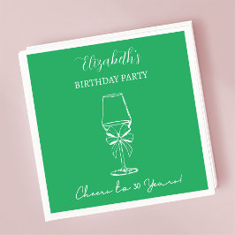 Guardanapo De Papel Verde moderno aplaude 30 anos Aniversário Nápoles