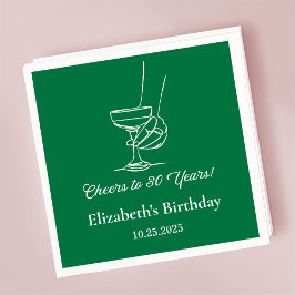 Guardanapo De Papel Verde moderno aplaude 30 anos Aniversário Nápoles