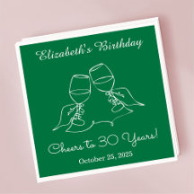 Verde moderno aplaude 30 anos Aniversário Nápoles