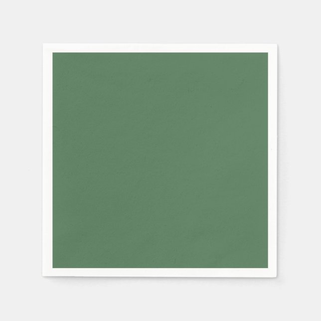 Guardanapo De Papel Verde Moss liso de cor sólida (Frente)