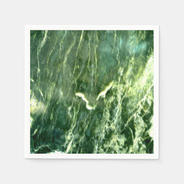 Guardanapo De Papel Verde Verde Alpi Marble (Frente)