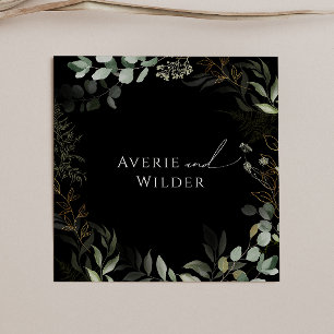 Guardanapo De Papel Verde Whimsical e Casamento Negro Dourado Napkins