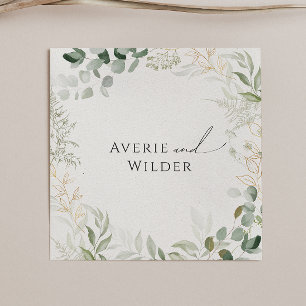 Guardanapo De Papel Verde Whimsical e Dourado Casamento de Nápoles