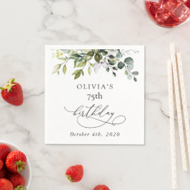Guardanapo De Papel Verdura, Folhas de Eucalipto, Boho, Aniversário