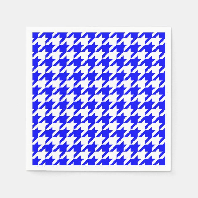 Guardanapo De Papel Verificação de Blues e Branco (Frente)