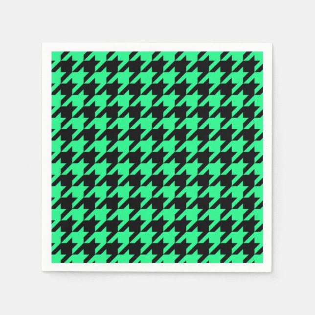 Guardanapo De Papel Verificação de Unooth Preto Verde (Frente)