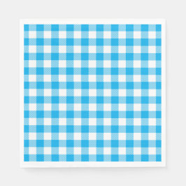 Guardanapo De Papel Verificado Blue Checkup Pattern Gingham Xadrez