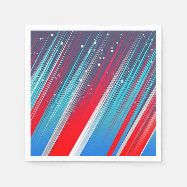 Guardanapo De Papel Vermelho, Branco e Azul (Frente)