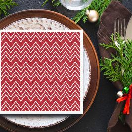 Guardanapo De Papel Vermelho Branco Festivo