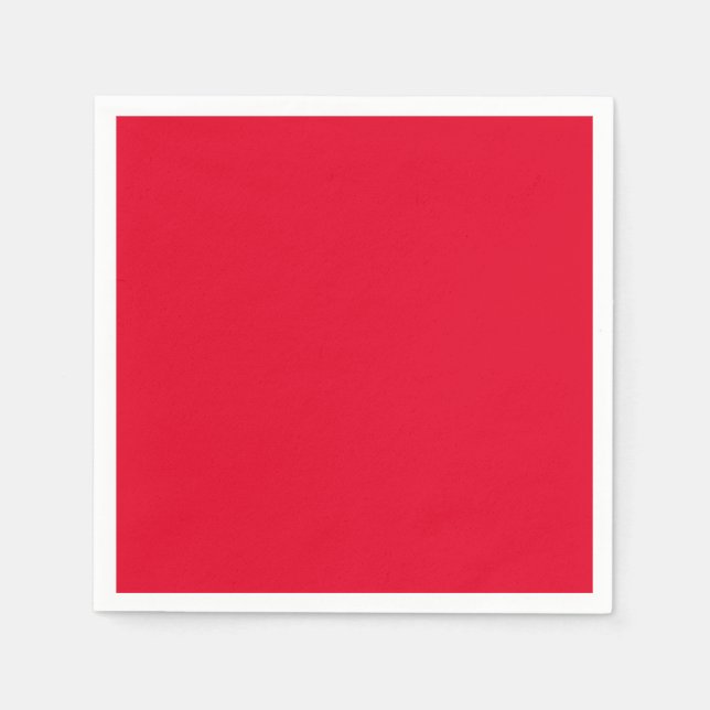 Guardanapo De Papel Vermelho Cádmio Cor Sólida (Frente)