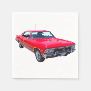 Guardanapo De Papel Vermelho Chevy 1966 Chevelle SS 396