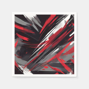 Guardanapo De Papel Vermelho Negrito E Dinâmico De Cinzas