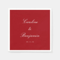 Vermelho Personalizado de Casamento Elegante de Sc