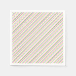 Guardanapo De Papel Vermelho Rosa Azul Verde Roxo Branco Listras Branc