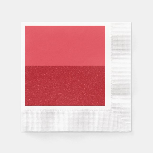 Guardanapo de papel vermelho tomate de duas cores  (Frente)
