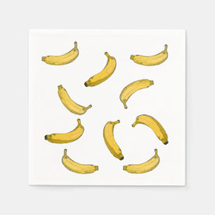 Guardanapo De Papel Versão do esboço do padrão da banana