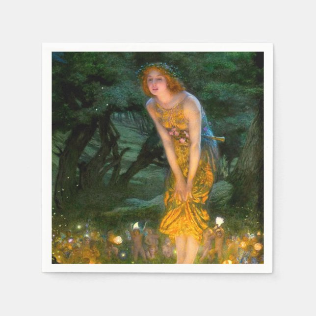 Guardanapo De Papel Véspera de São João Edward Robert Hughes (Frente)