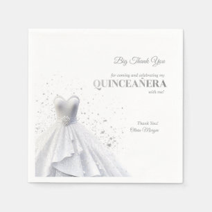 Guardanapo De Papel Vestido Glam Vermelho Quintencera