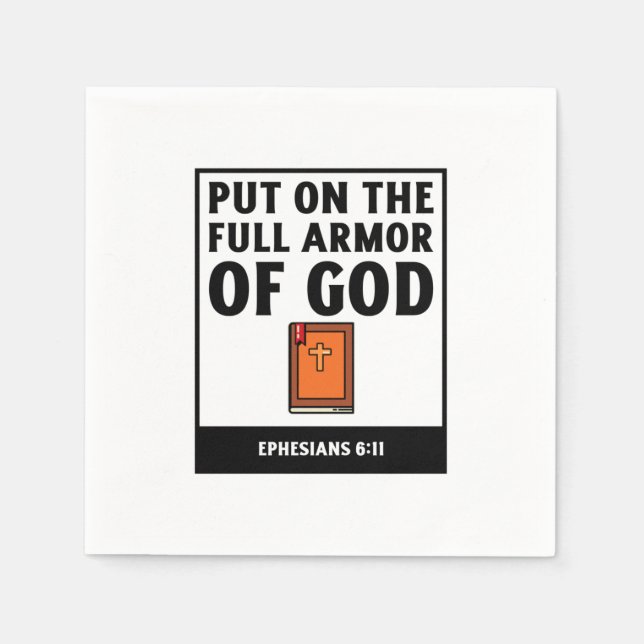 Guardanapo De Papel Vestir o braço cheio de Deus religioso cristão (Frente)