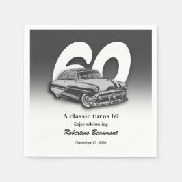 Guardanapo De Papel Viagem Clássico Carro Verde Faz 60 Anos