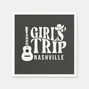 Guardanapo De Papel Viagem de Meninas a Nashville 2025 Férias de Verão