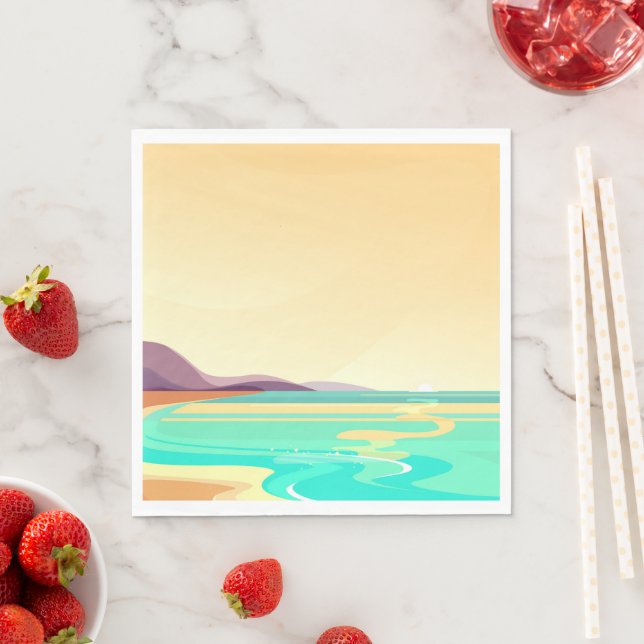 Guardanapo De Papel Viagem de praia (Insitu)