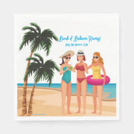 Guardanapo De Papel Viagem de Solteira das Meninas nas Bahamas Festa d