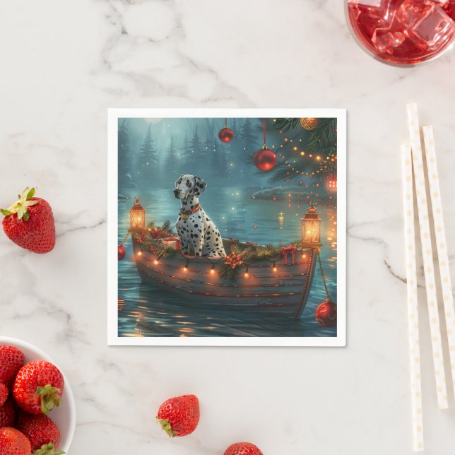 Guardanapo De Papel Viagem Festiva de Natal Dalmata (Insitu)