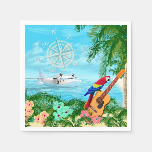 Guardanapo De Papel Viagens tropicais (Frente)