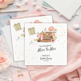 Guardanapo De Papel Viajando de Miss a chá de panela da Sra. Vintage