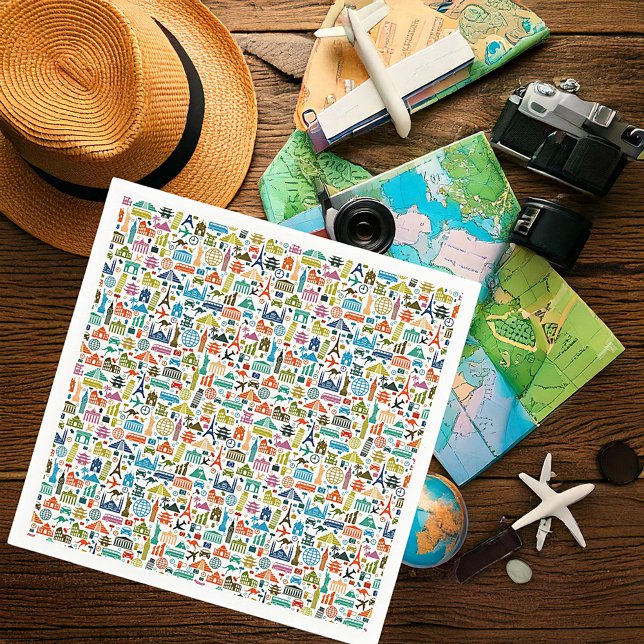 Guardanapo De Papel Viajar pelo mundo (Criador carregado)