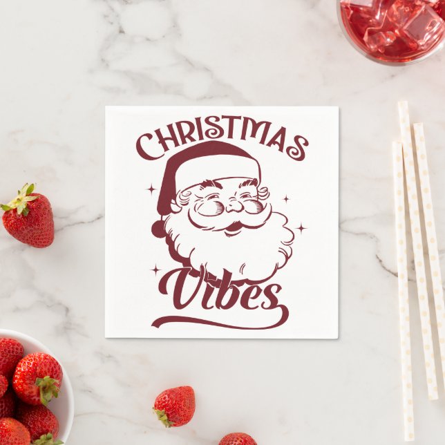 Guardanapo De Papel Vibrações de Natal Design Vintage (Insitu)