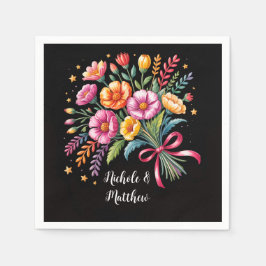 Guardanapo De Papel Vibrant Fiesta Wedding Buquê Wedding