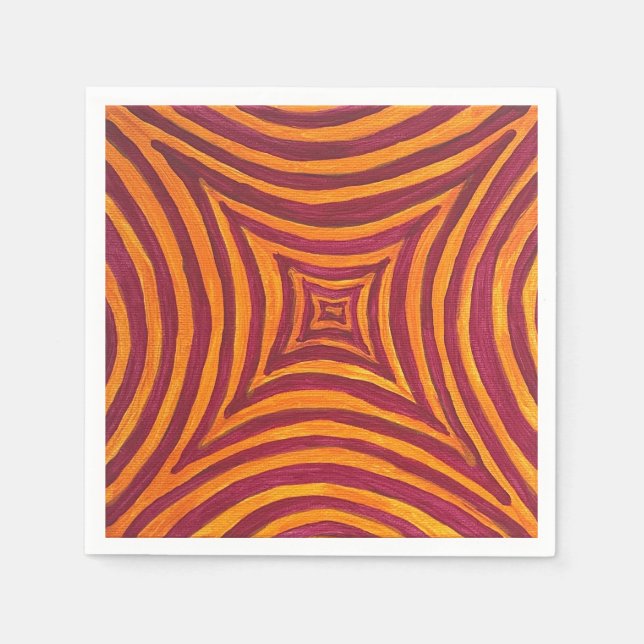 Guardanapo De Papel Vibrant Geometric Art Fabric Napkin (Frente)