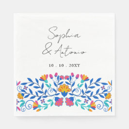 Guardanapo De Papel Vibrant Mexicano Floral Fiesta Wedding