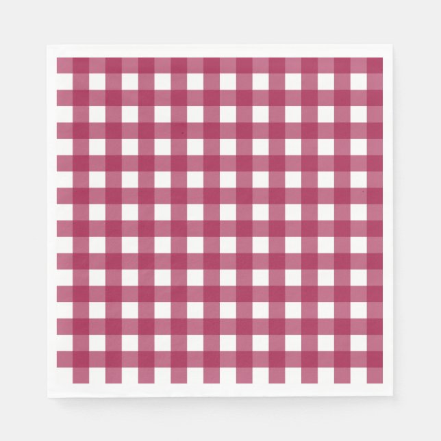 Guardanapo De Papel Vichy Rouge Cerise (Frente)
