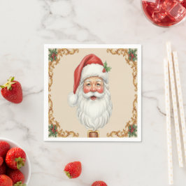 Guardanapo De Papel Victorian Watercolor Santa Christmas Collection