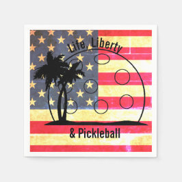 Guardanapo De Papel Vida Liberdade & Pickleball EUA