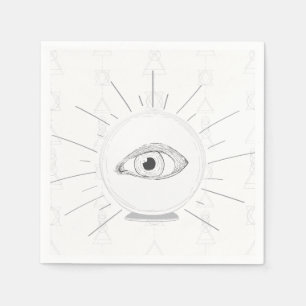Guardanapo De Papel Vidente Olho Vidente Bola de Cristal Esotérica