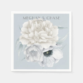 Guardanapo De Papel Vídeo Floral Azul-Vazio